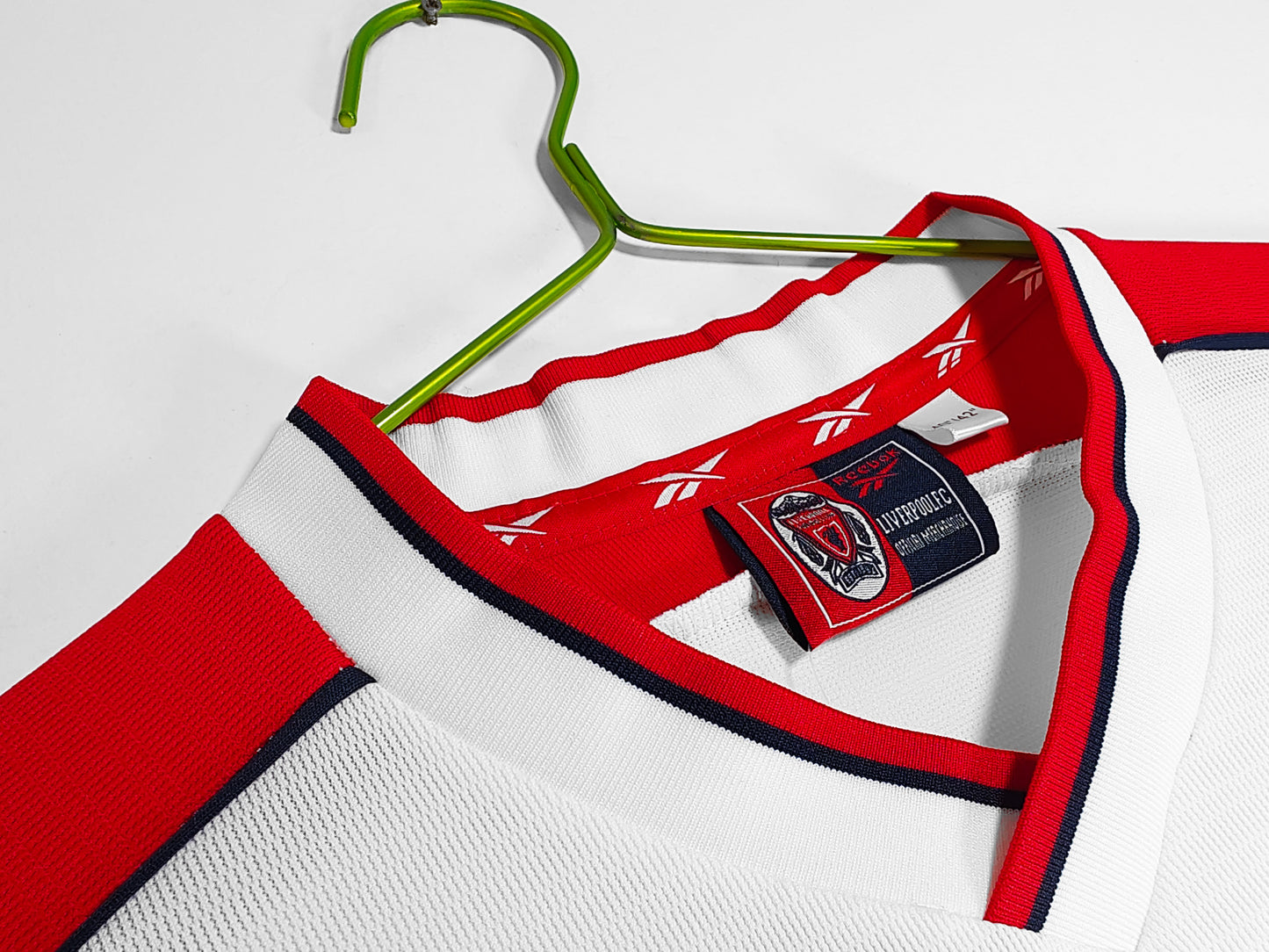 Maillot Extérieur Liverpool 1998 Blanc Manches Longues