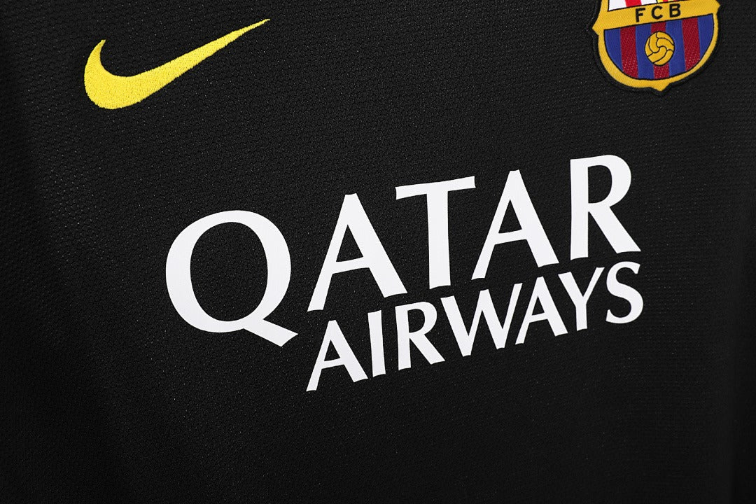 Maillot de football rétro extérieur noir Barcelone 2013-2014