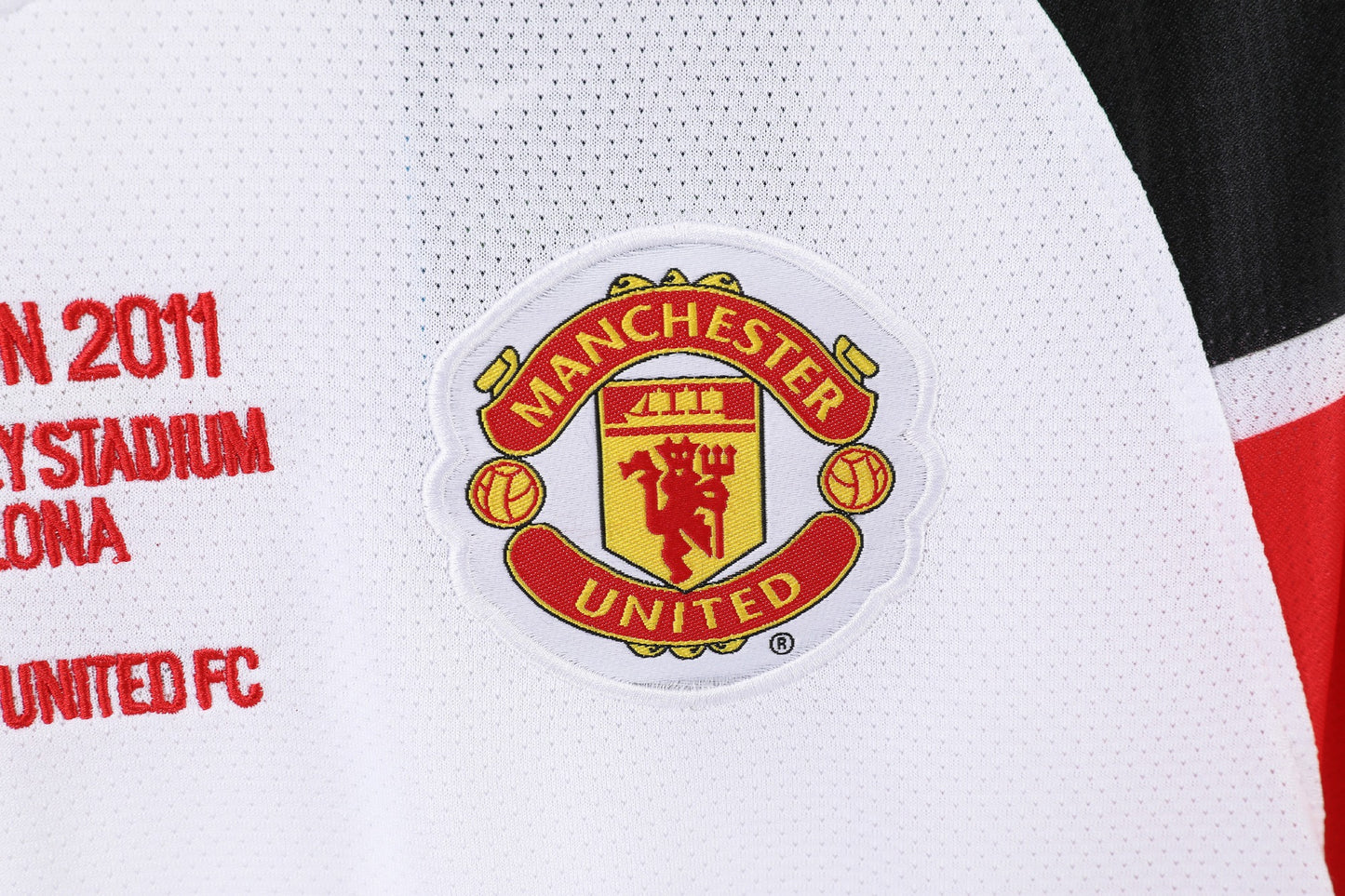 Maillot extérieur blanc manches longues Manchester United 2010-2011