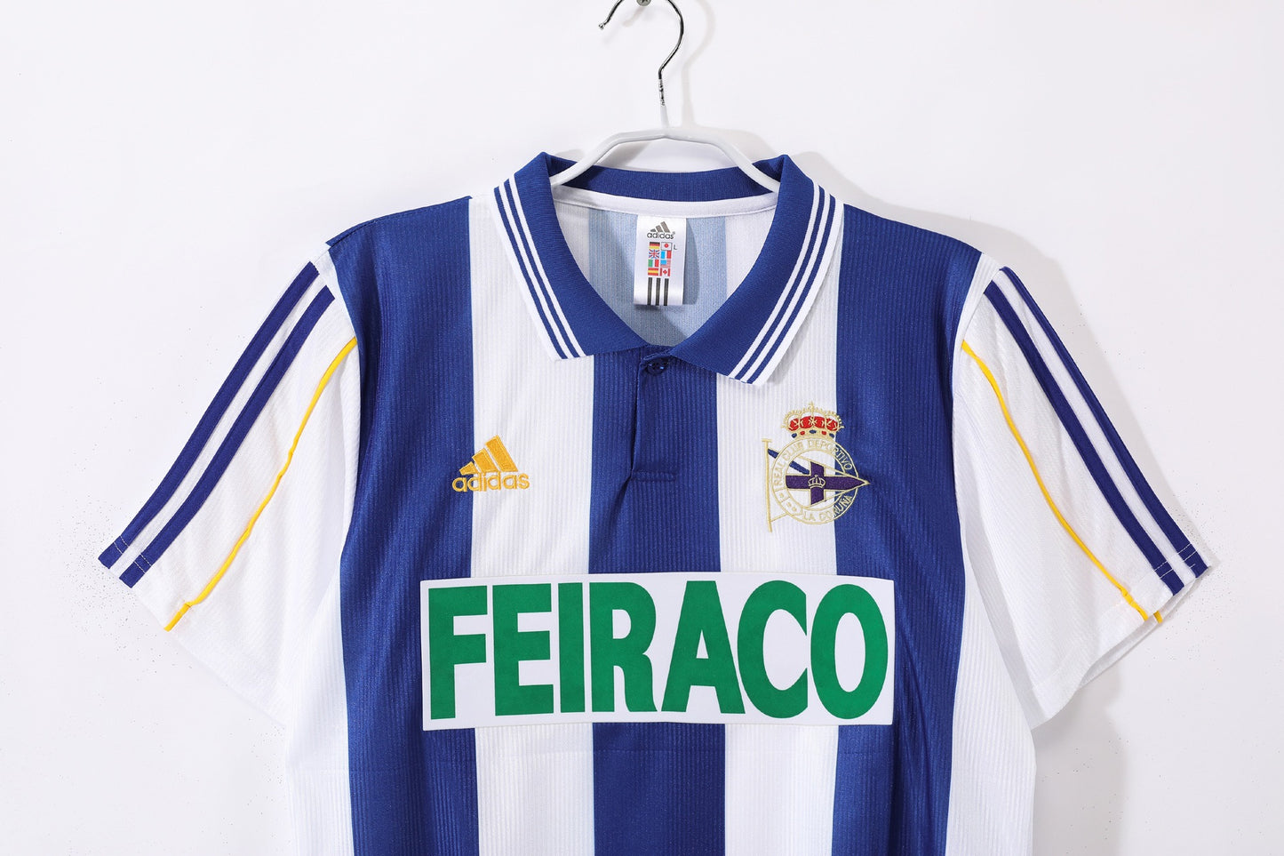 Deportivo La Coruña 1999-2000 Home Albiceleste Retro Football Shirt