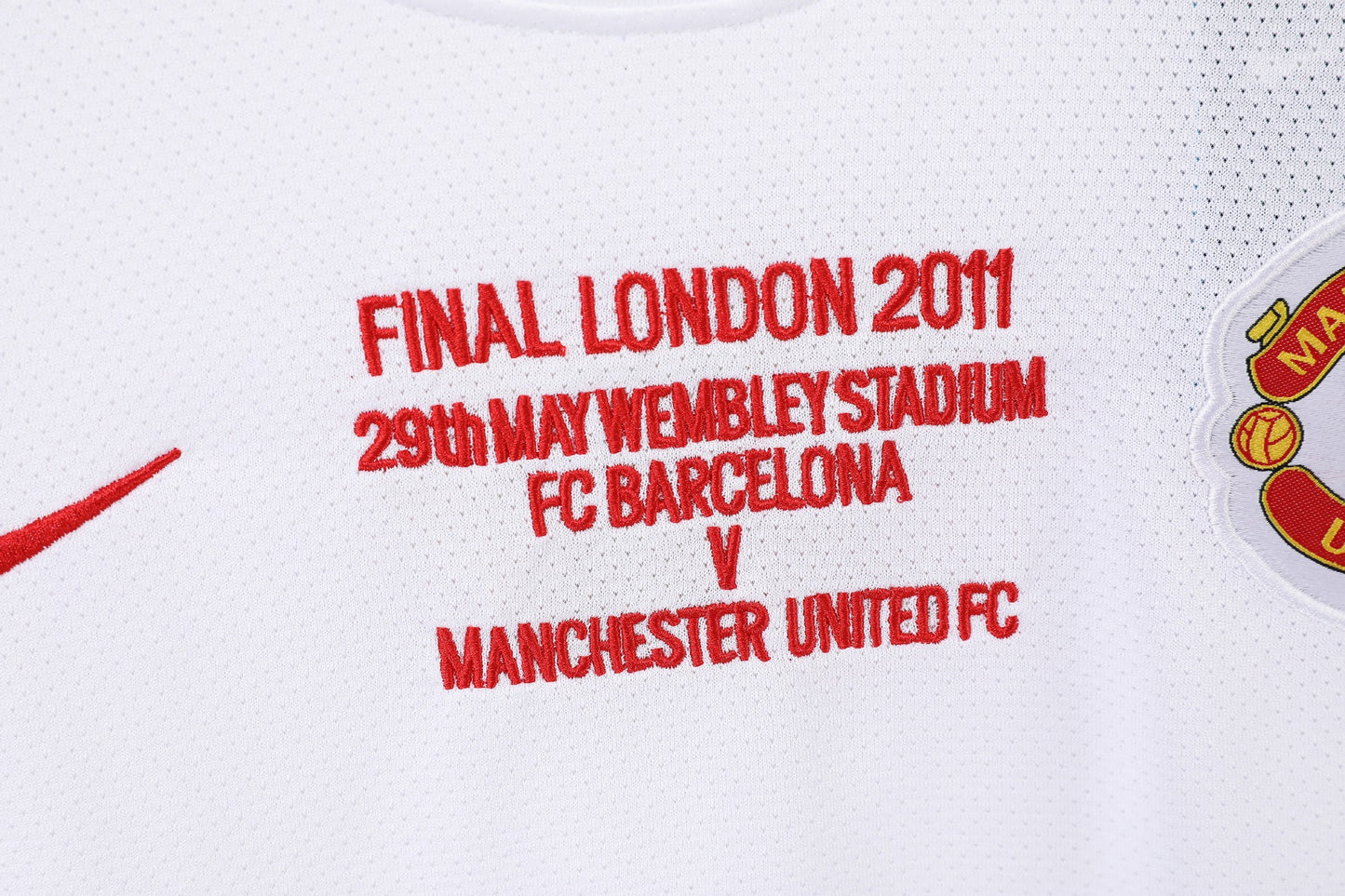 Maillot extérieur blanc manches longues Manchester United 2010-2011