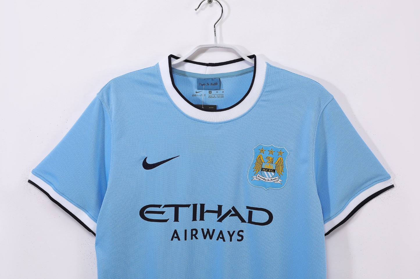 Maillot de Football Rétro Domicile Manchester City 2013-2014