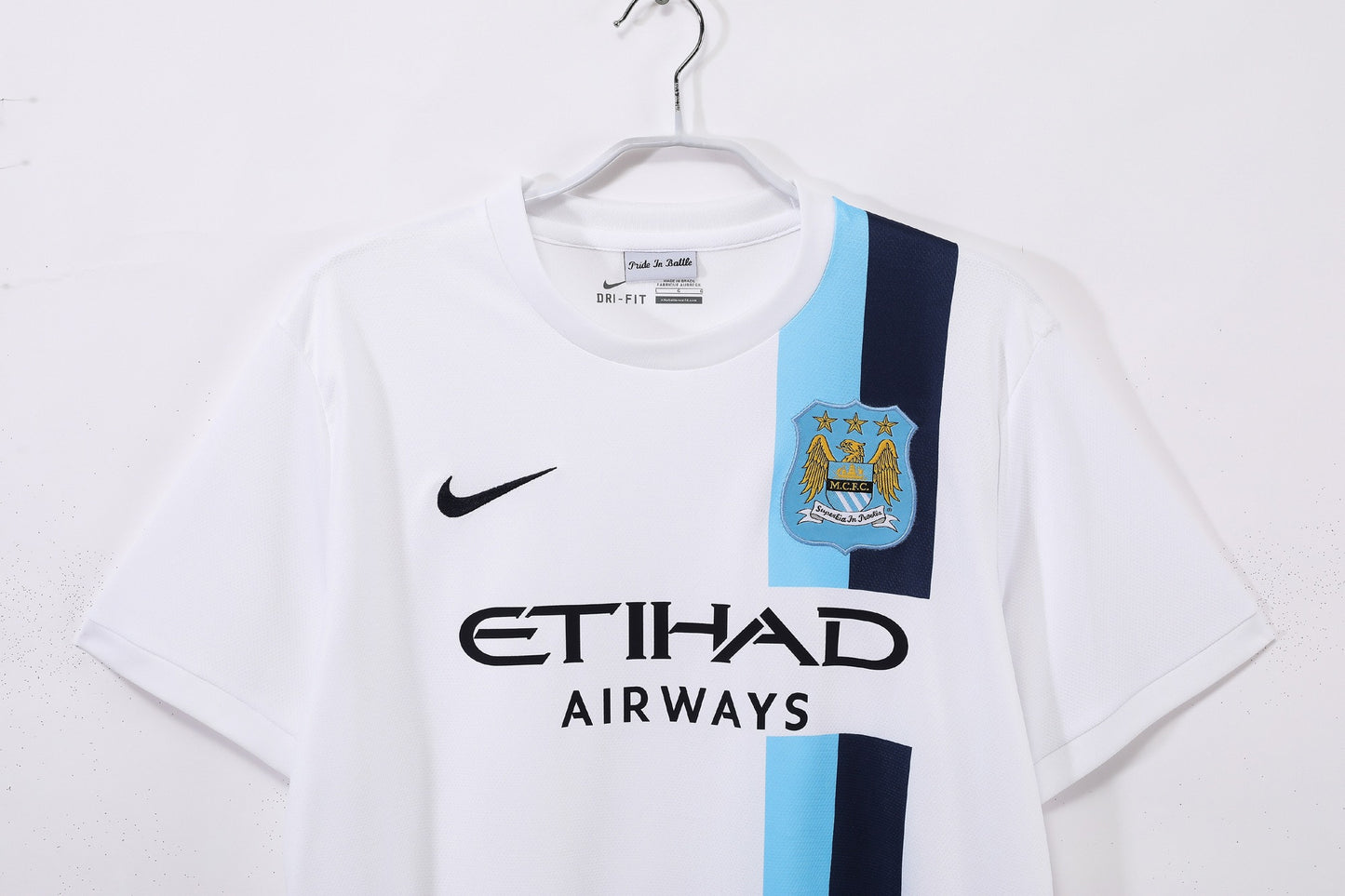 Maillot de foot rétro extérieur blanc Manchester City 2013-2014