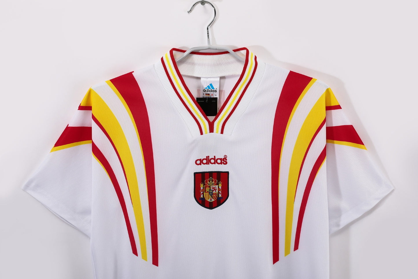 España 1996 Segunda Camiseta Visitante Blanca