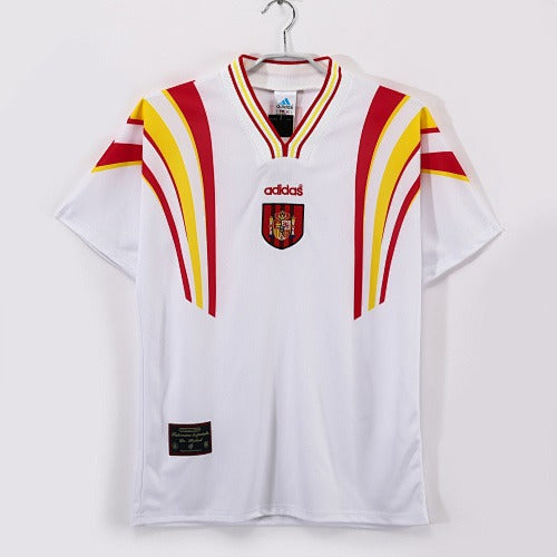 España 1996 Segunda Camiseta Visitante Blanca